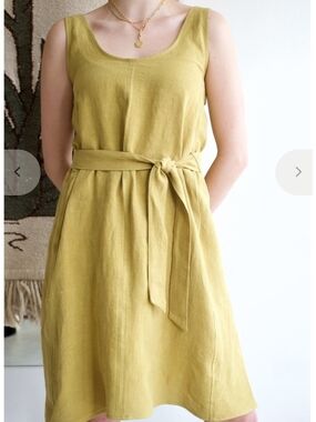 Eve Gravel The Marigold Sleeveless Linen Dress